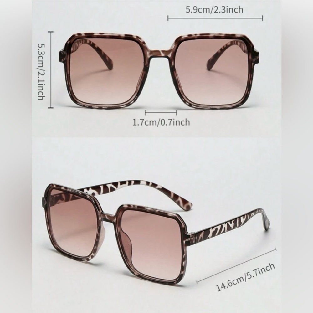 Chic and Stylish Brown Animal Print Sunglasses